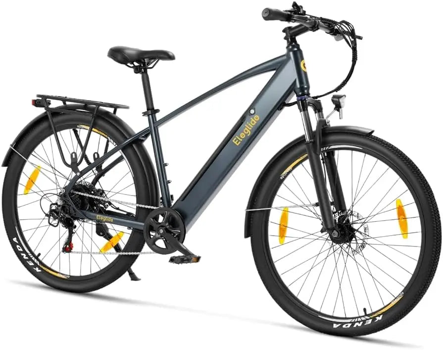 Eleglide Bicicleta el¨¦ctrica T1 de 27, 5 Pulgadas, con bater¨ªa de 13 Ah, Rango de 100 km de Largo, Motor de 250 W, 7 Marchas, Frenos de Disco Dobles