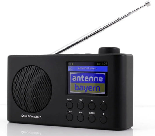 Soundmaster IR6500SW, Radio Portatil con WLAN, Radio FM, RDS, Radio Dab Plus, Recepci¨®n Bluetooth, Reproductor de rojo UPnP, 150 Memorias
