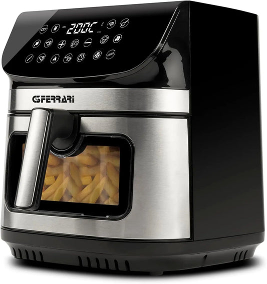 G3 Ferrari G10215 Friggisano Star Freidora de aire 9 litros, 2200 W, 12 programas, Pantalla digital, temperatura 80¡ã-200 ¡ãC, temporizador 60 min