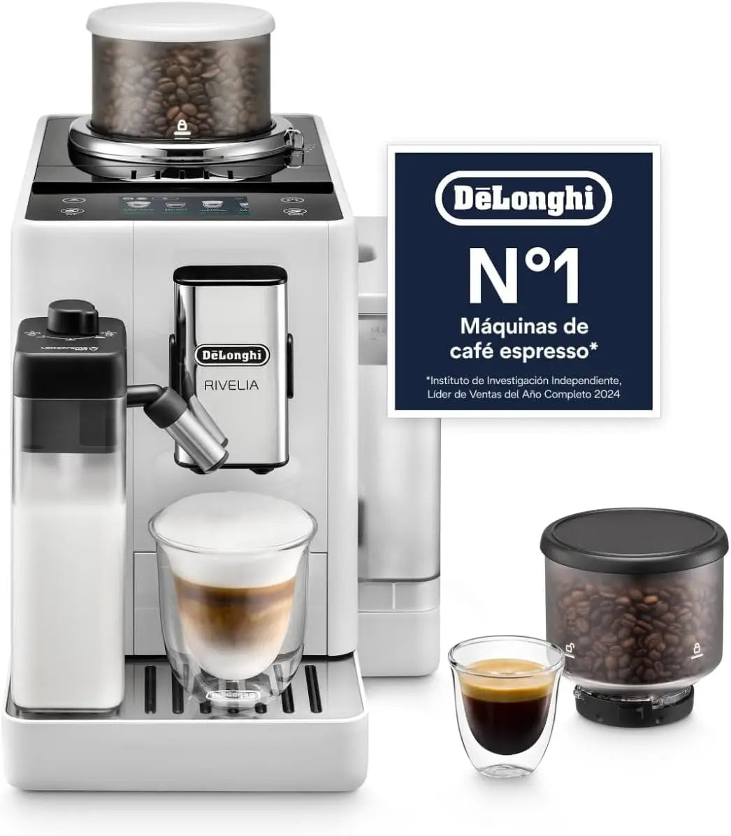 De'Longhi Rivelia, Cafetera Superautom¨¢tica 16 Bebidas Blanco