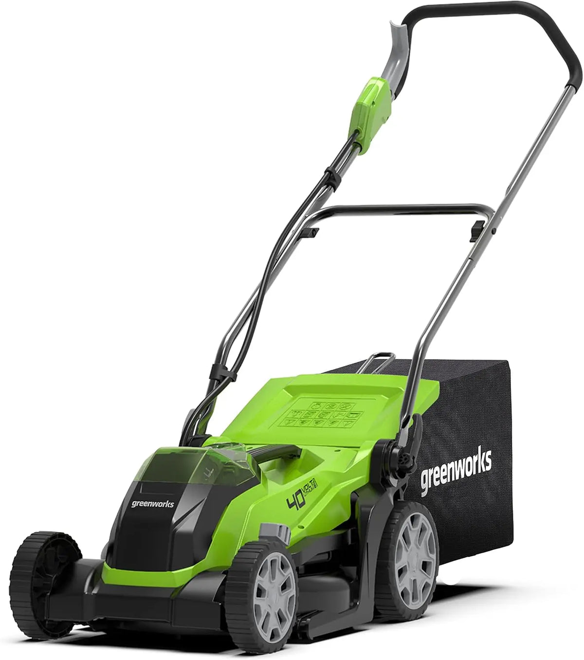 Greenworks G40LM35 Cortac¨¦sped de Bater¨ªa para C¨¦spedes de Hasta 400 m2, Ancho de Corte de 35 cm, Bolsa de 40L SIN Bater¨ªa de 40V y Cargador