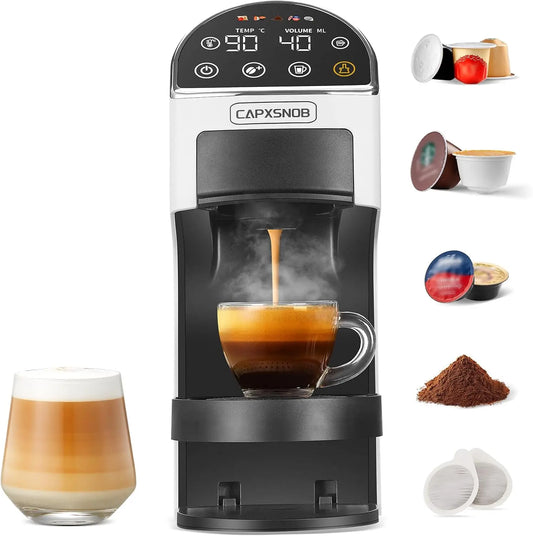 Magician2 Cafetera 5 en 1 para Nespresso, Dolce Gusto, Molido/Monodosis ESE