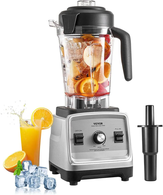 VEVOR Licuadora para Batidos, 2, 5 L, 1600 W, con Motor Potente, Licuadora Multifuncional para Procesar Alimentos para Batidos, Malteadas y Jugos