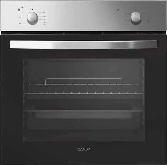 Candy inteligente FCS 100 X/E, Horno El¨¦ctrico, 70L, Ventilador de Enfriamiento, Cuba para Limpieza por Agua, 4 Funciones, 2 Mandos Mec¨¢nicos