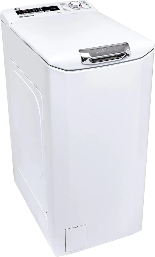 Hoover H3TM08TACE/1-37 Lavadora carga superior, 1000RPM, Ancho 40 cm, Apertura Slow Motion, Power Care sistema, 16 Programas, Clase F, Blanco, 8 kg
