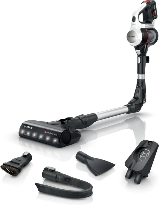 Bosch, Aspirador sin Cable Unlimited 7, conjunto de bater¨ªa de 3.0 Ah, Tubo Flexible, dise?o Ligero, Accesorios, Luces LED, Blanco BBS711W