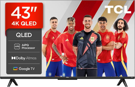 TCL 43T69C 43 Pulgadas QLED 4K HDR10+ inteligente TV, Google TV, Dolby Atmos
