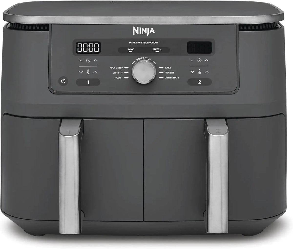 Ninja MAX, Freidora de Aire con 2 Cajones Independientes, 6 Funciones, 9, 5L