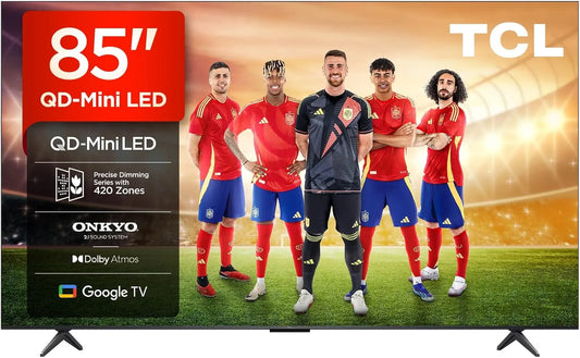 TCL 85Q6C 85 Pulgadas QD-Mini LED 4K HDR10+ inteligente TV, Google TV