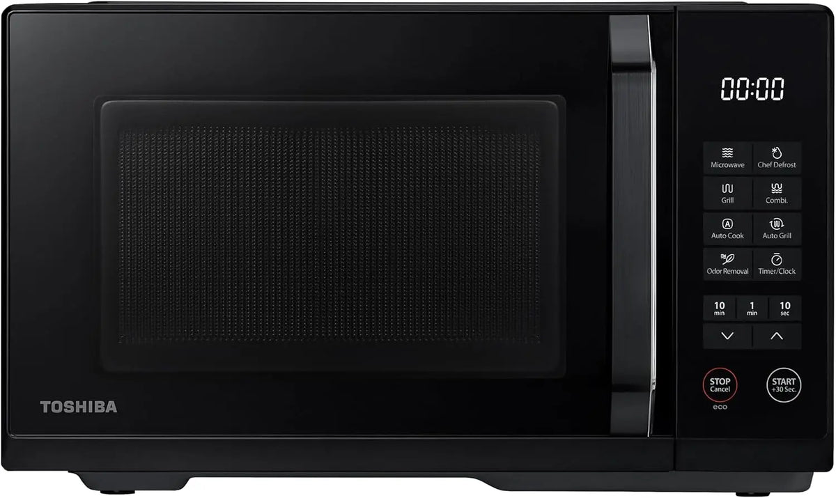 Toshiba MW3-EG23PE(BK) microondas con grill, 23 L, microondas 800 W, grill 1000 W, 10 niveles de potencia, funci¨®n Chef Defrost, men¨² autom¨¢tico