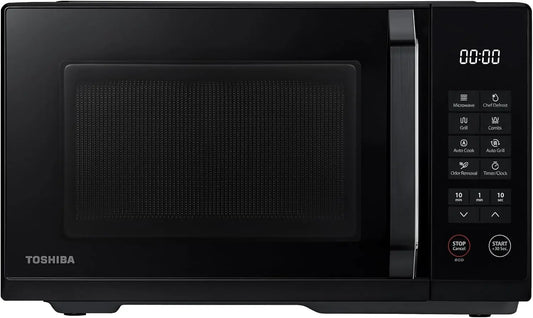 Toshiba MW3-EG23PE(BK) microondas con grill, 23 L, microondas 800 W, grill 1000 W, 10 niveles de potencia, funci¨®n Chef Defrost, men¨² autom¨¢tico