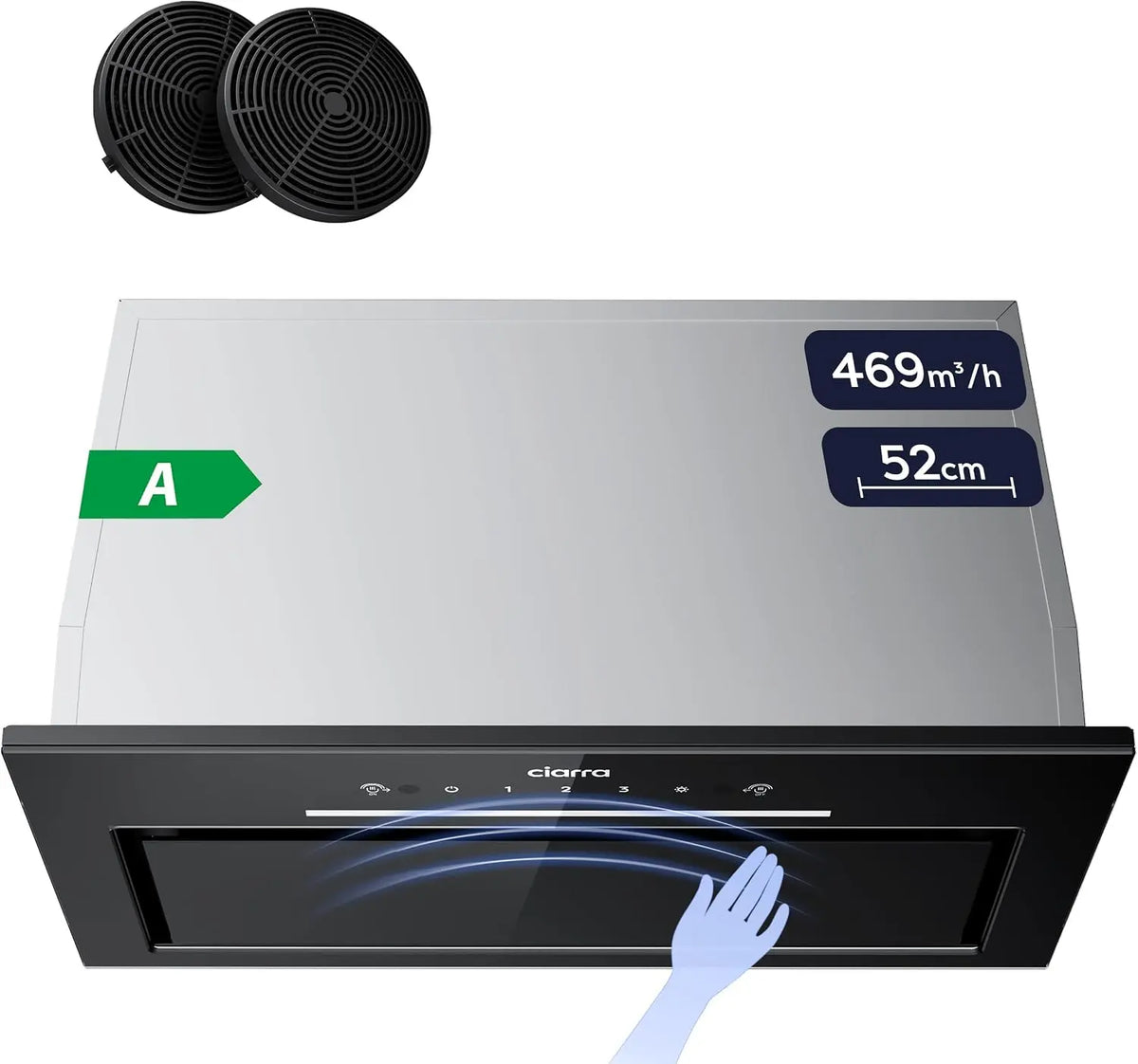 CIARRA CBCB5931A Campana Extractora Integrada de 52 cm Control de Onda 59dB
