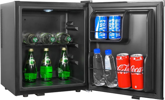 METRO Professional Frigor¨ªfico Minibar GMB2038B, 43x41.5x51 cm, 38 L, Iluminaci¨®n LED interior, 1 Estante Adjustable, Negro