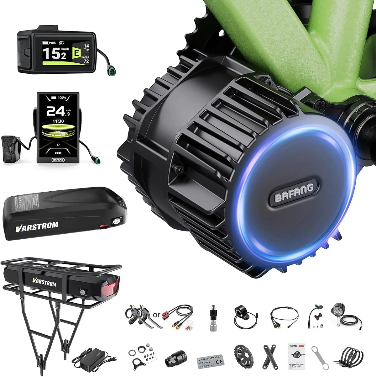 BAFANG BBS01B BBS02B BBS-HD Motor Central conjunto conversi¨®n Bici el¨¦ctrica