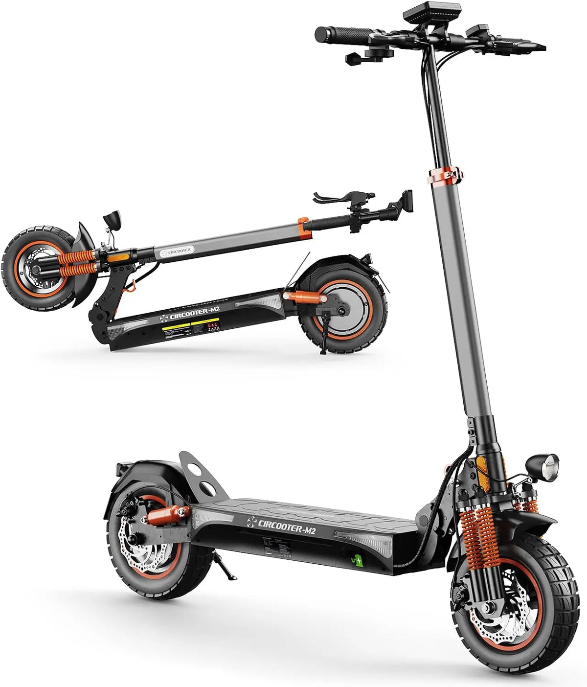 CIRCOOTER M2 E, Patinete el¨¦ctrico de 10' Todoterreno, Autonom¨ªa de 60 a 70 km, Intermitente, Carga m¨¢xima, 150 kg, Plegable