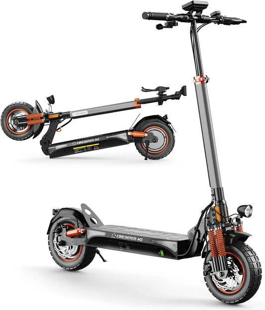 CIRCOOTER M2 E, Patinete el¨¦ctrico de 10' Todoterreno, Autonom¨ªa de 60 a 70 km, Intermitente, Carga m¨¢xima, 150 kg, Plegable