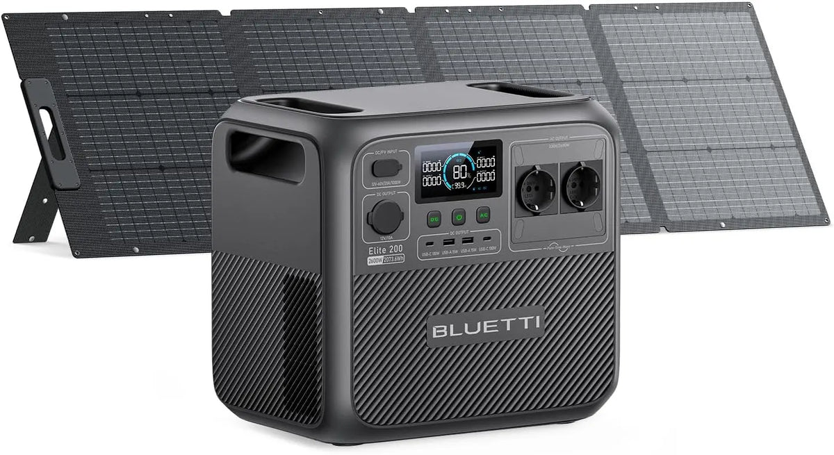 BLUETTI Elite 200 V2 Estaci¨®n de Energ¨ªa Port¨¢til 2073Wh y Panel Solar 200W