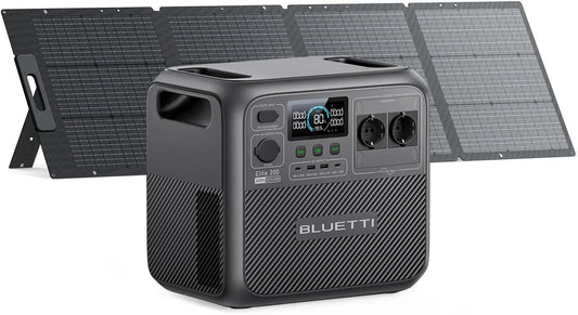 BLUETTI Elite 200 V2 Estaci¨®n de Energ¨ªa Port¨¢til 2073Wh y Panel Solar 200W