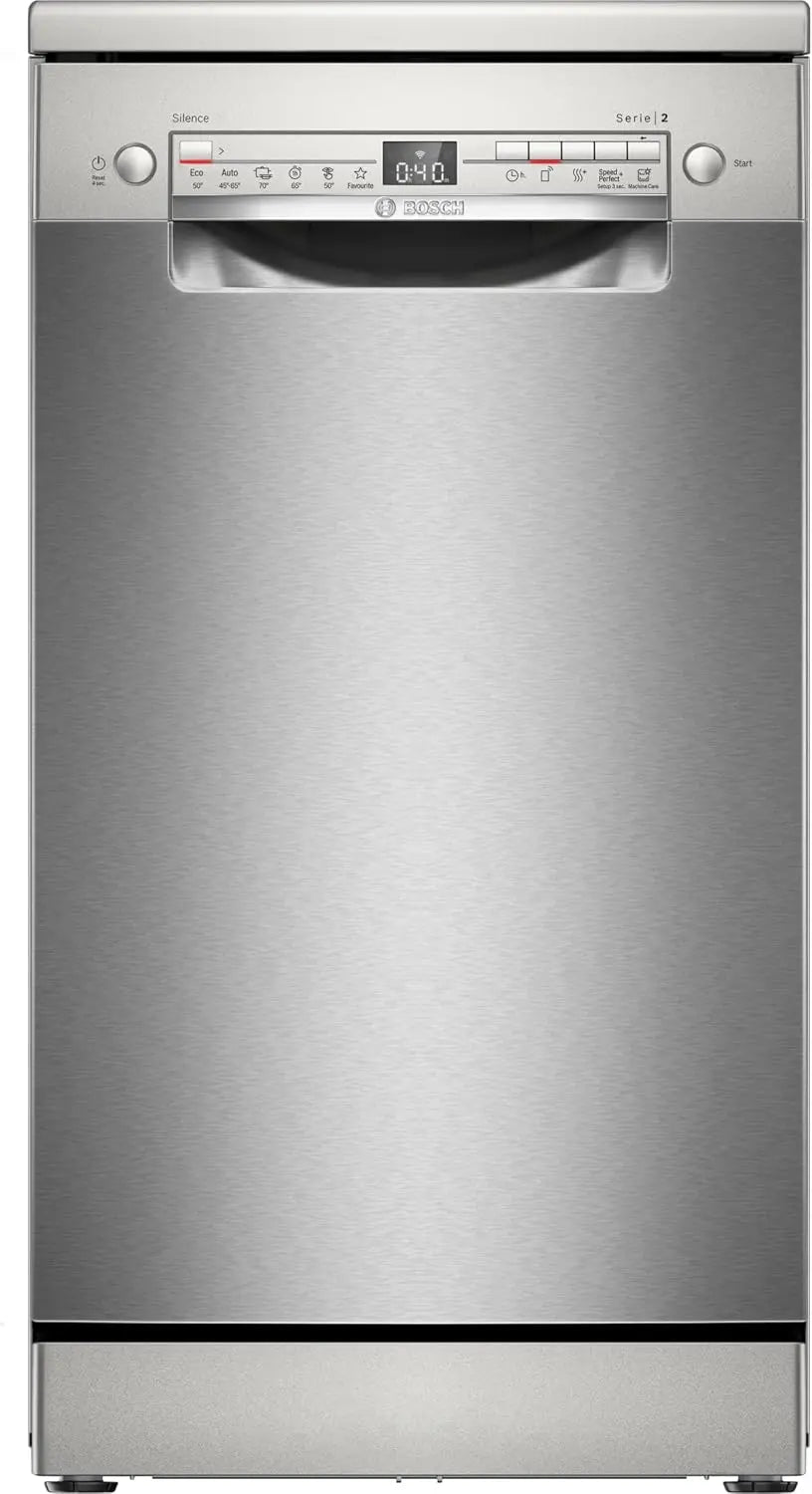 Serie 2, Lavavajillas libre de suelo, 45 cm, acero cepillado anti-huellas, SPS2HKI55E