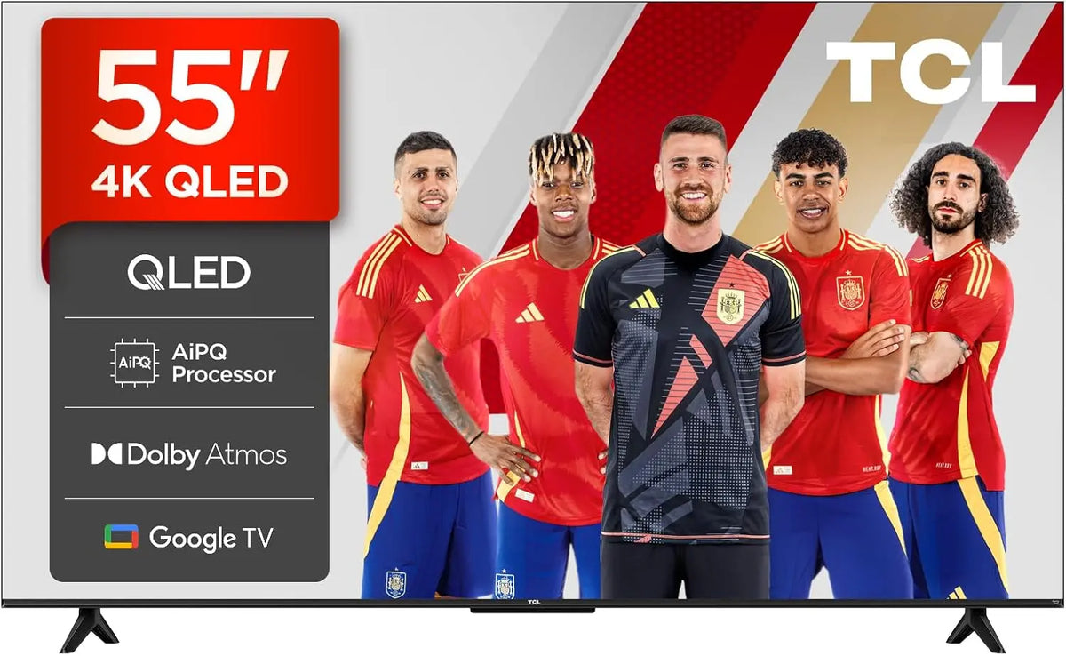 TCL 55T69C 55 Pulgadas QLED 4K HDR10+ inteligente TV, Google TV, Dolby Atmos