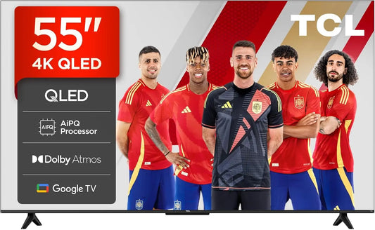 TCL 55T69C 55 Pulgadas QLED 4K HDR10+ inteligente TV, Google TV, Dolby Atmos