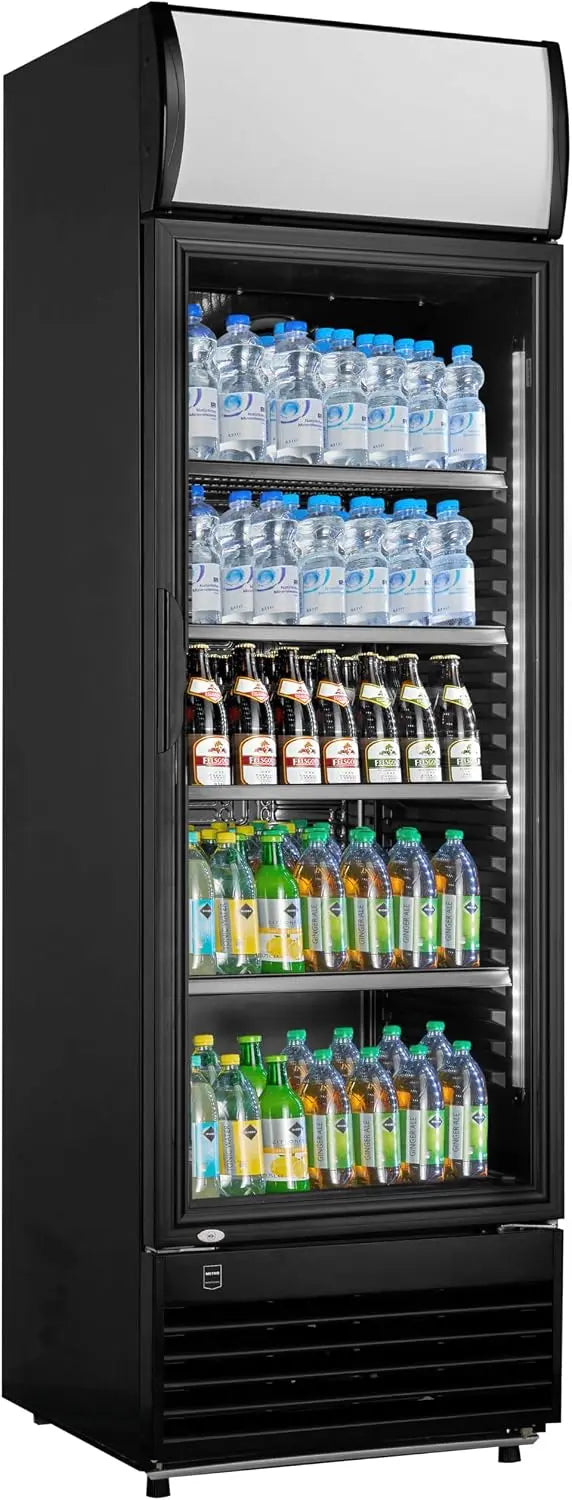 METRO Professional Frigor¨ªfico GSC2350B, nevera vertical con puerta de cristal, 324 L, negro, 180 W, iluminaci¨®n LED, 4 estantes ajustables, bar