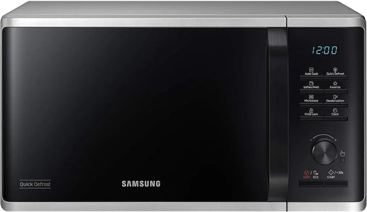 Samsung MS2AK3515AS/EG, Microondas (800 W, 23 grados, 48, 9 cm de ancho, interior esmaltado de cer¨¢mica resistente a los ara?azos, plateado)
