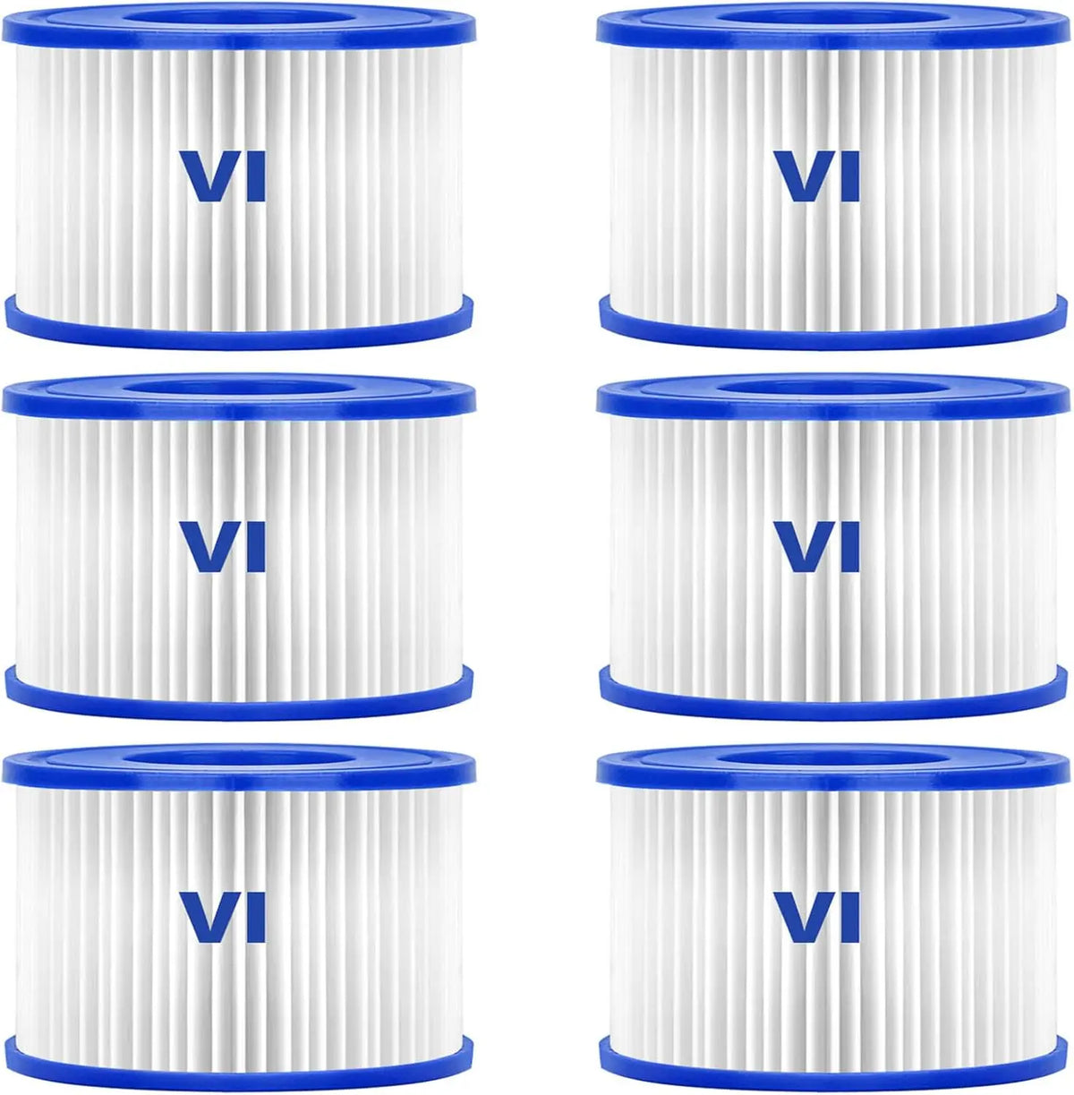 Sosayet Cartucho Filtro Piscina para Bestway 58323, Lote de 6 Cartuchos para Filtro Tipo Vi para Lay-Z-SPA, Miami, Monaco, Vegas