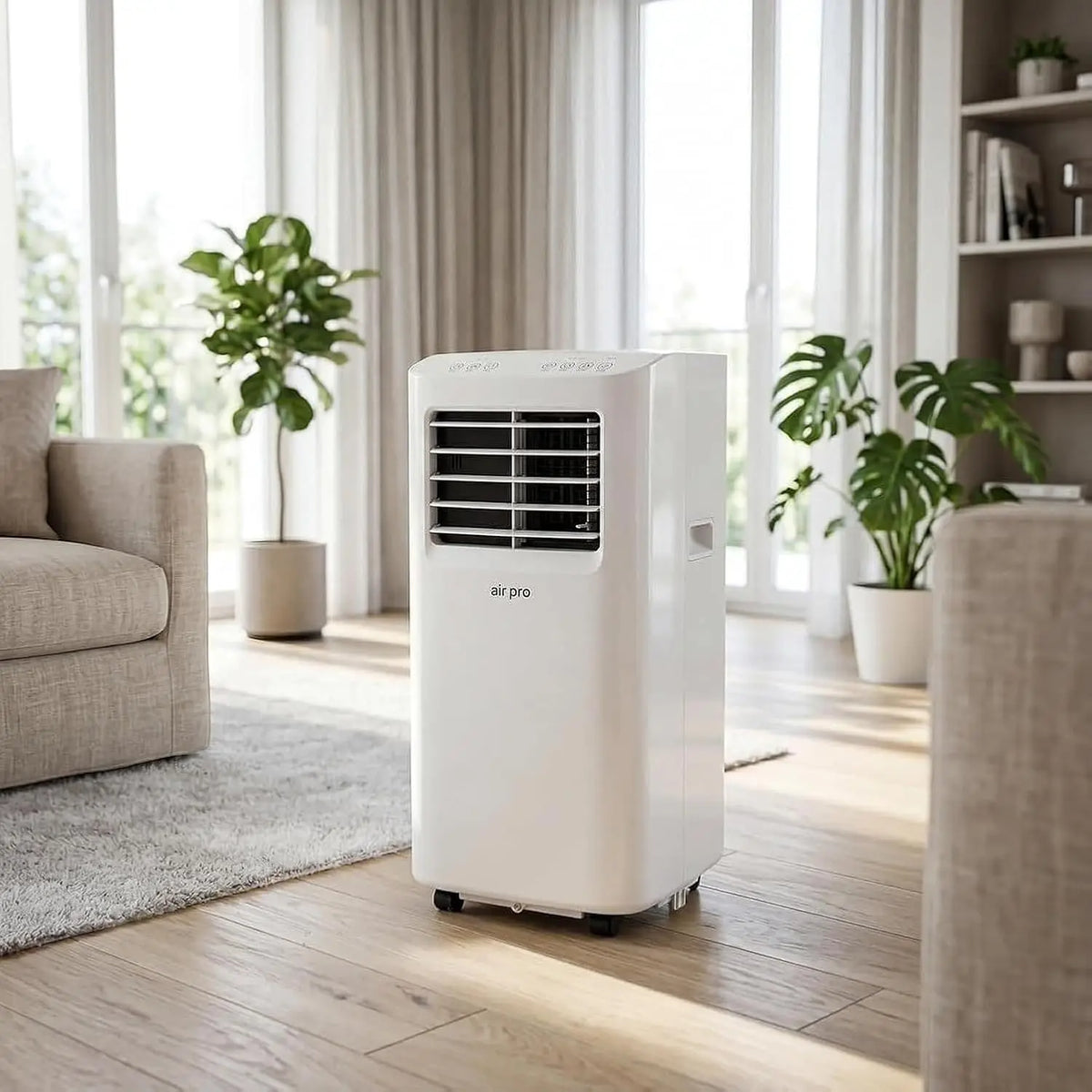Aire Acondicionado Port¨¢til 12000 BTU 4-en-1 con WiFi y Mando, Enfriador M¨®vil para Hogar Oficina hasta 30m2, blanco, 7000 BTU