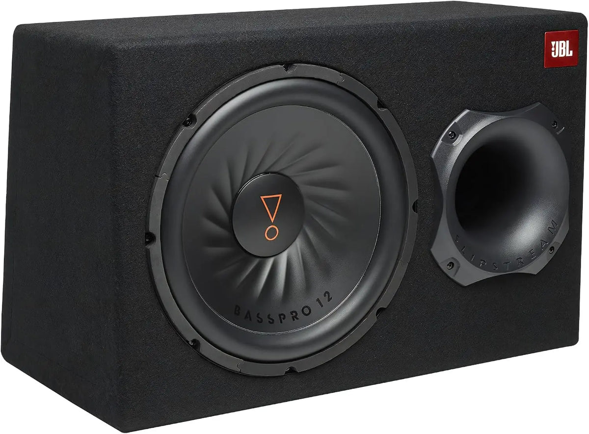 JBL BassPro 12 Active Subwoofer Set, Bass Reflex woofer JBL Box grande 30 cm, 450 Watt Amplifier Car Sound sistema y Car HiFi Bass Box housing