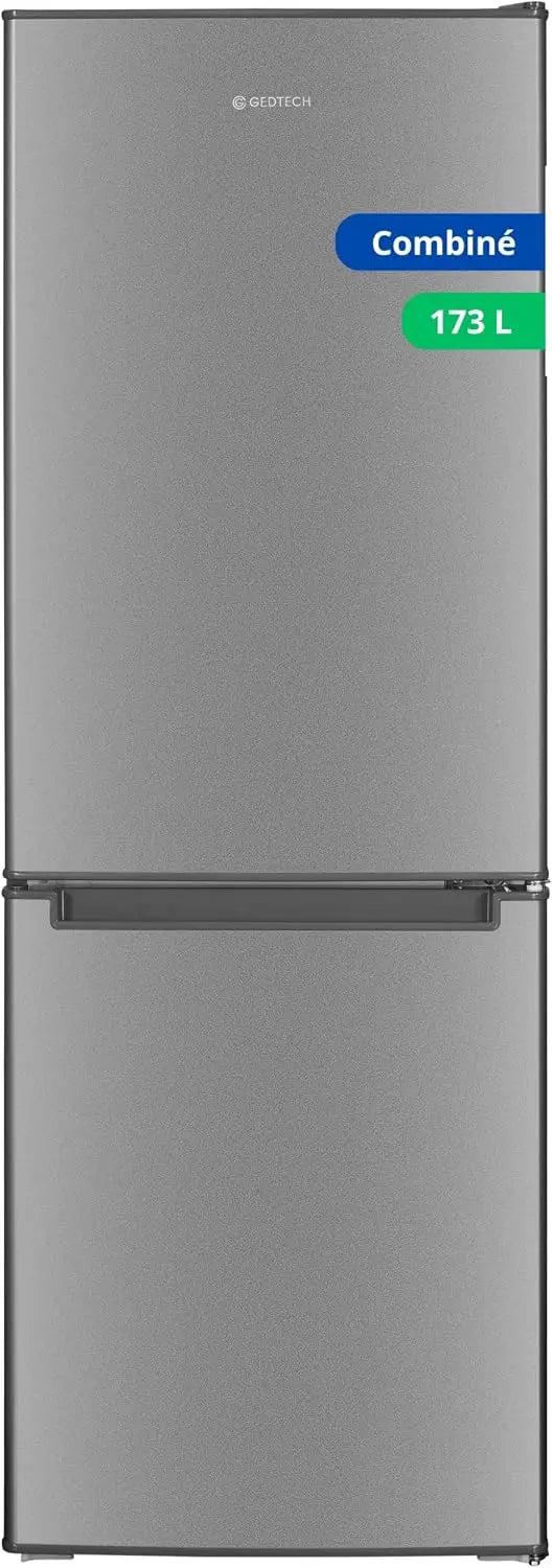 GEDTECH Refrigerador combinado congelador bajo 173L GCB173SL, plateado