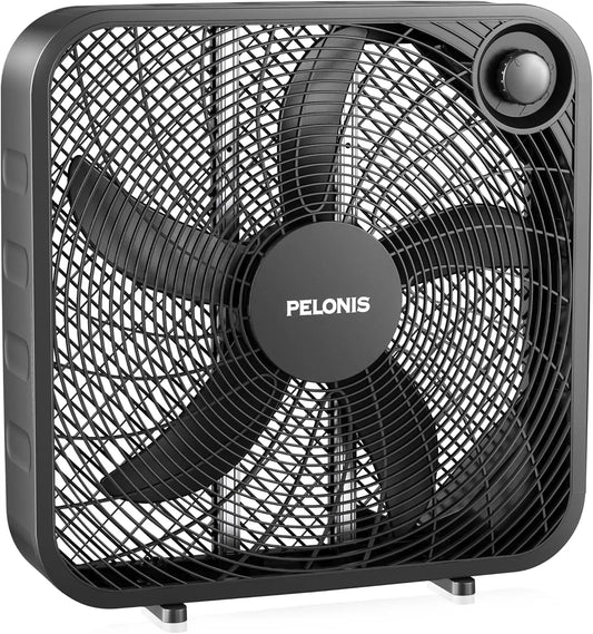 PELONIS Ventilador de 50, 8 cm, 3 velocidades, 6, 5 m/s, ventilador de suelo, suministro de aire (2295 CFM), ligero, 5 palas, port¨¢til y duradero