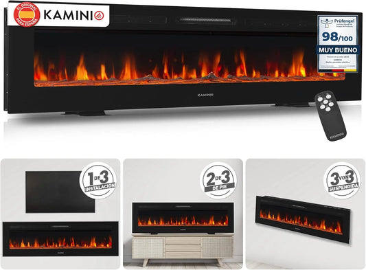 KAMINIO Marlon Pro 70 Chimenea el¨¦ctrica Decorativa con Calefactor